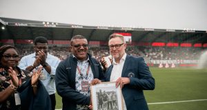 FC Midtjylland Honours FC Ebedei President Barrister Churchill Oliseh