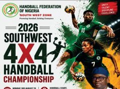 IBADAN TO HOST 2026 SOUTHWEST 4×4 HANDBALL CHAMPIONSHIP AT ADAMASINGBA STADIUM