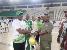 PHOTOS/VIDEO: Former Nigeria Senior National Handball Team Captain, Lawrence Ekele, Donates Handballs to Handball Federation of Nigeria